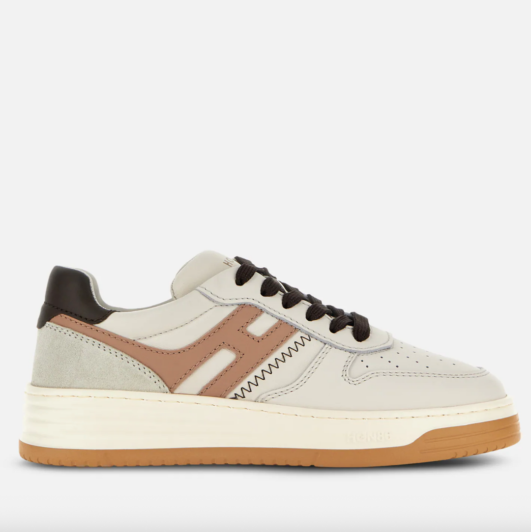Hogan Sneaker H630 in Elfenbein Rosa Bordeaux