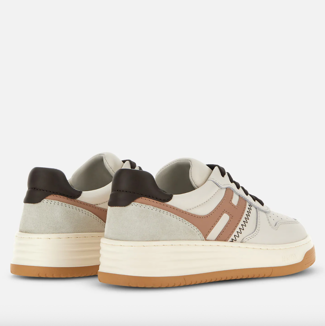 Hogan Sneaker H630 in Elfenbein Rosa Bordeaux