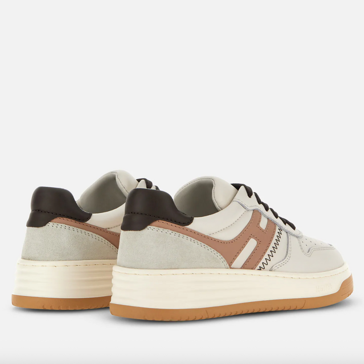 Hogan Sneaker H630 in Elfenbein Rosa Bordeaux