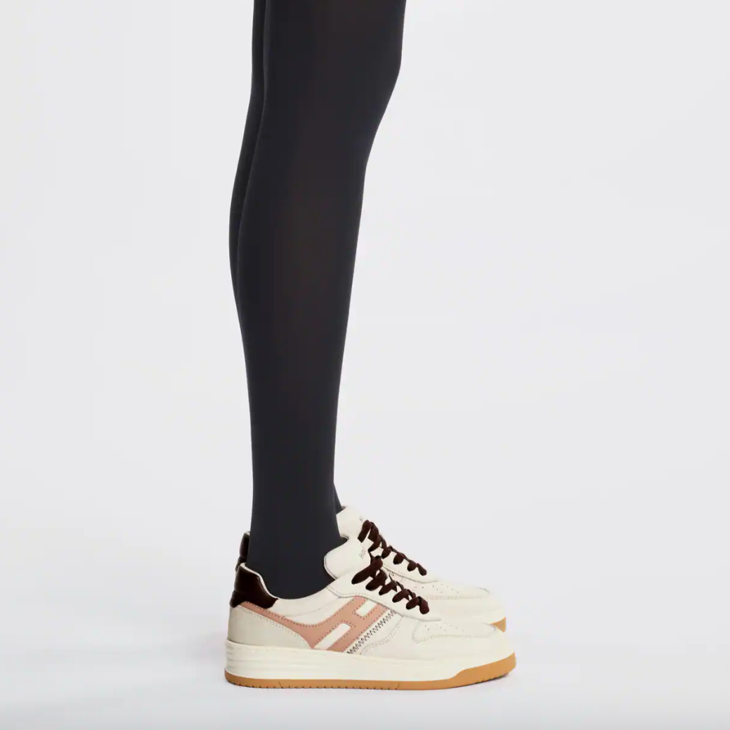 Hogan Sneaker H630 in Elfenbein Rosa Bordeaux