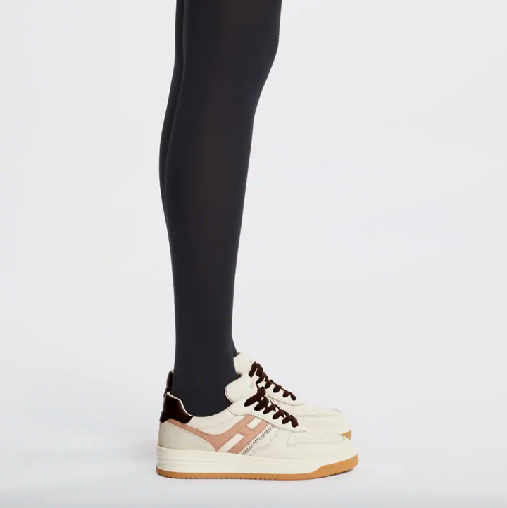Hogan Sneaker H630 in Elfenbein Rosa Bordeaux