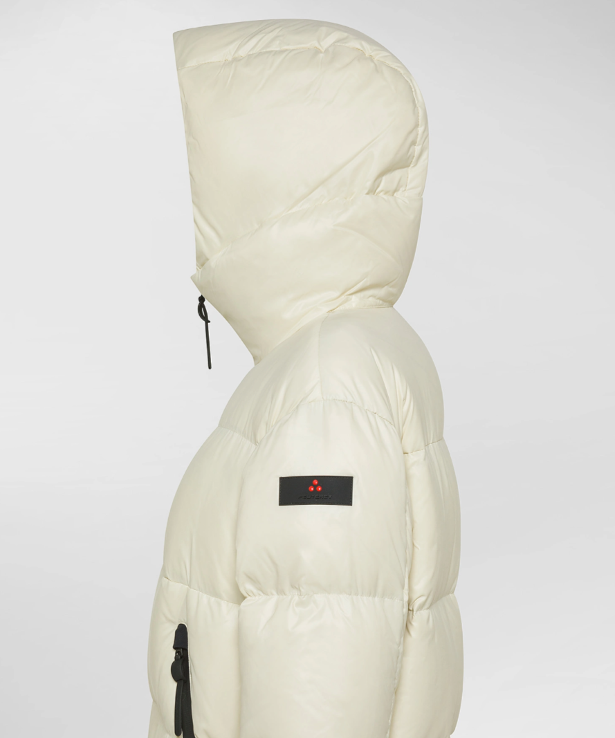 Peuterey Lange Daunenjacke aus glänzendem Nylon