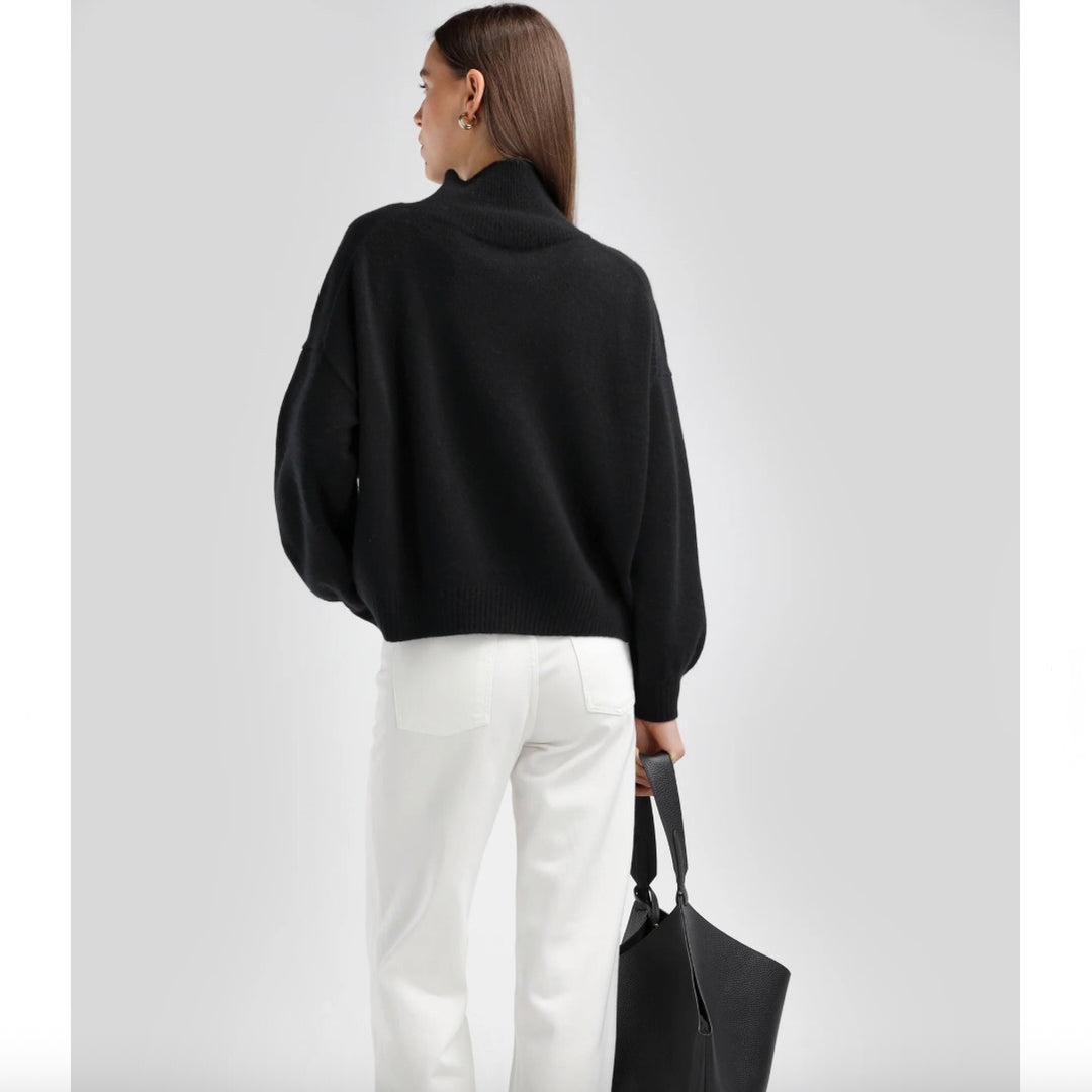 Ladneri Rollkragenpullover in Schwarz