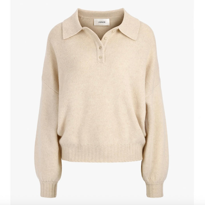 Ladneri Strickpolo in Ecru