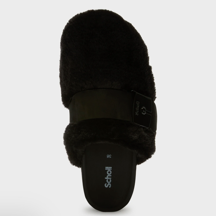 Scholl Fell-Mules in Schwarz