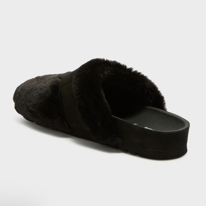 Scholl Fell-Mules in Schwarz