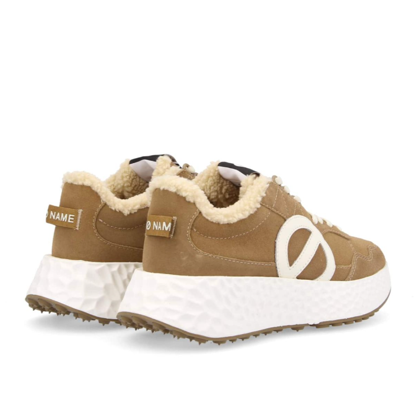 No Name Sneaker in Wildleder, Gefüttert in Beige