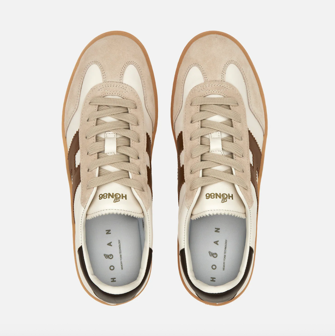Hogan Sneaker Cool in Elfenbein Beige Braun