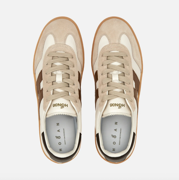 Hogan Sneaker Cool in Elfenbein Beige Braun