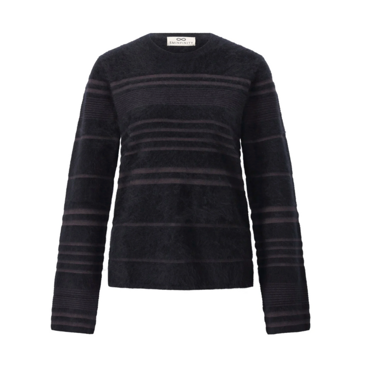 Sminfinity Flauschiger Pullover mit Rundhalsausschnitt aus Kaschmir