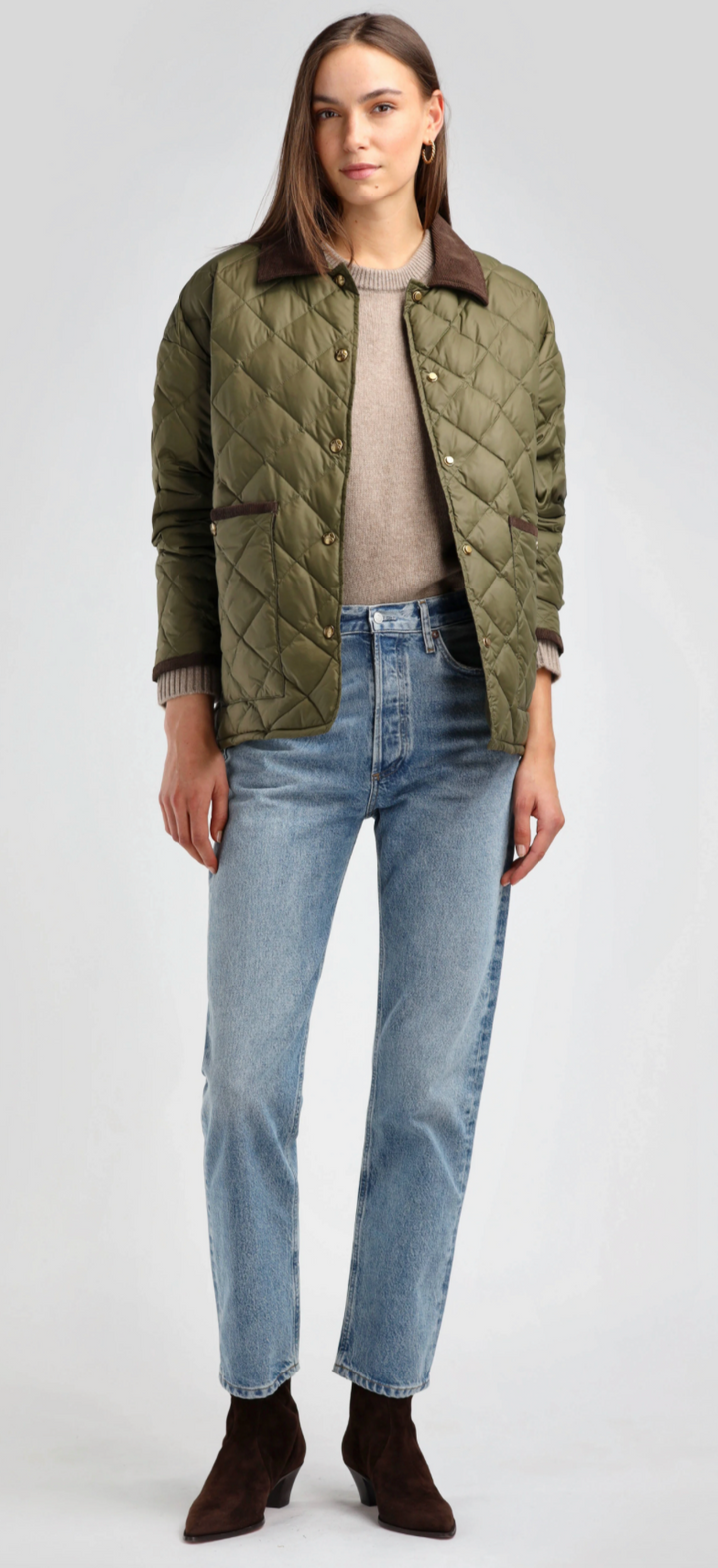 Ladneri Jacke in Oliv